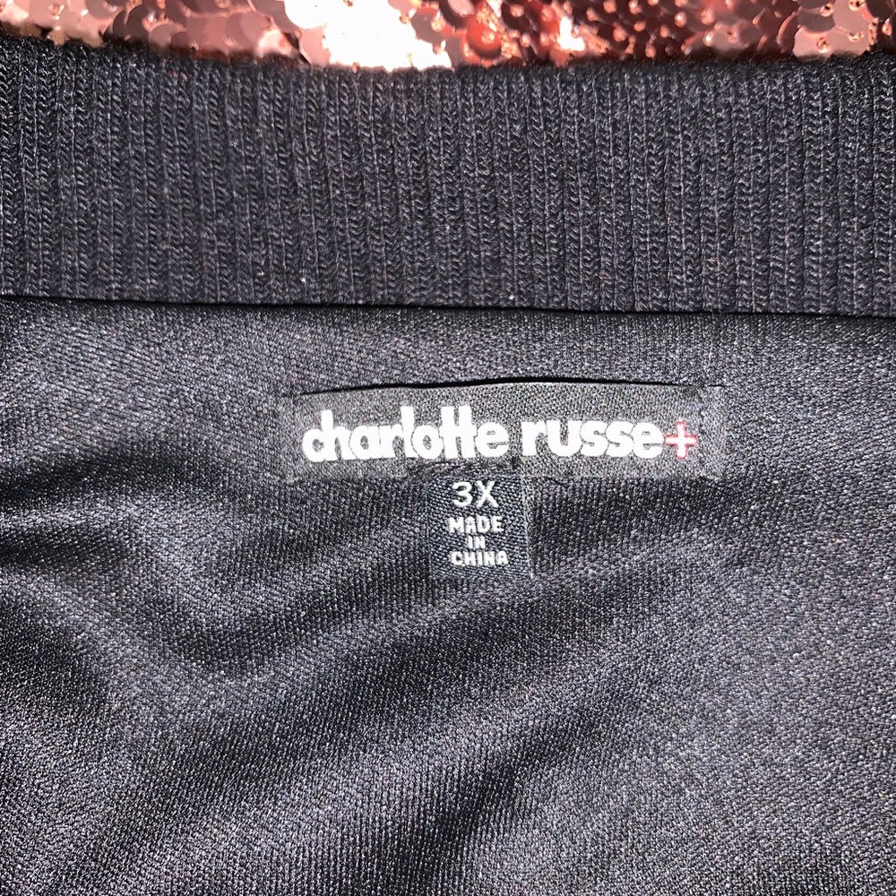 3x charlotte russe sequin Bomber jacket